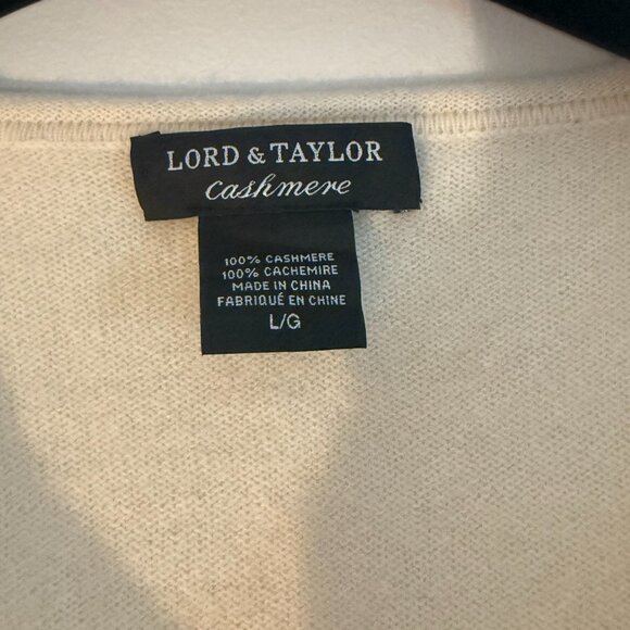 Vintage Lord & Taylor 100% Cashmere Sweater 🤍 | Cream | Size Large - Picture 3 of 4